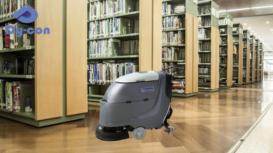 18 ইঞ্চি / 20 ইঞ্চি ব্রাশ স্বয়ংক্রিয় শাট অফ ব্রাশ সহযোগী ড্রাইভিং সিস্টেমের সাথে নীরব লাইব্রেরি ফ্লোর স্ক্রাবার নরম পরিষ্কার